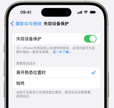延边朝鲜族苹果手机维修分享iOS17'失窃设备保护'功能是什么？ 